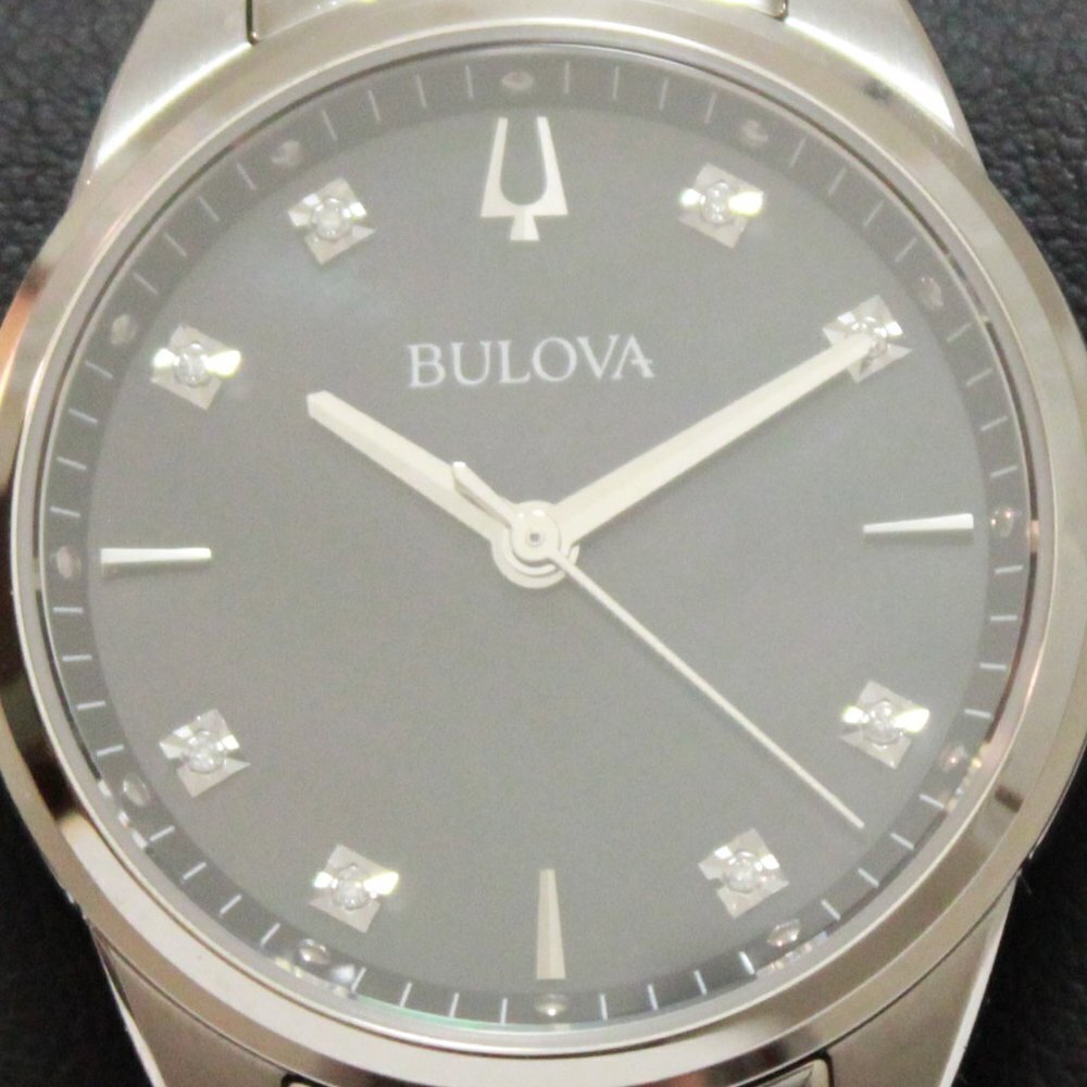 Bulova Sutton Ladies Watch Diamond Indices Black Mother Of Pearl Dial 33mm - Picture 12 of 13
